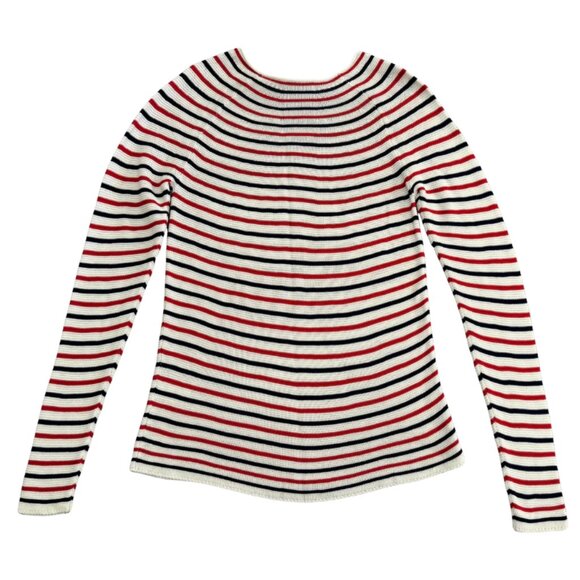 Vineyard Vines Cotton Striped Knit Beach Sweater, Red White & Navy Size XS - Picture 2 of 6